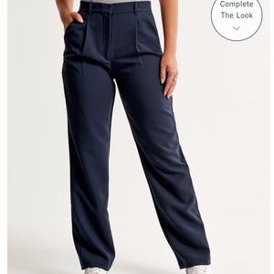 Abercrombie Curve Love Tailored Relaxed Straight Pant